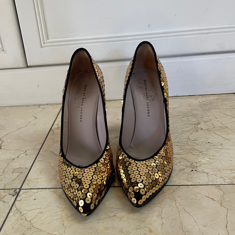 Sequin holiday Marc Jacob heels (39.5)
